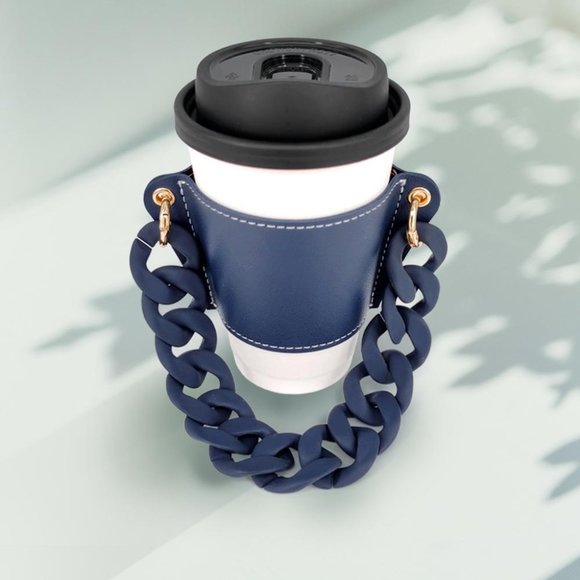 Christmas Gift Coffee Cup Sleeve with Chain Strap Drink Carrier for Coffee - Picture 6 of 6